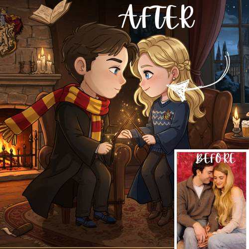 Harry Potter Style Cartoon Transformation